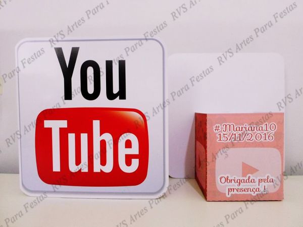 10 Centros de mesa - tema rede sociais - Youtube
