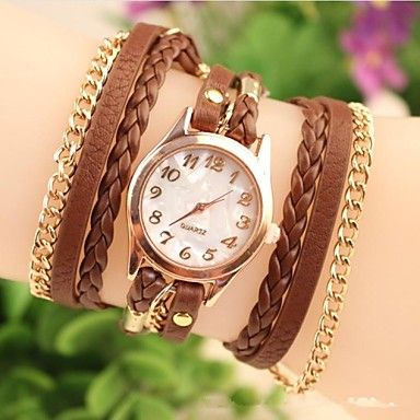 Relógio Quartz, Resistente, Pulseira de Couro. Frete Grátis.