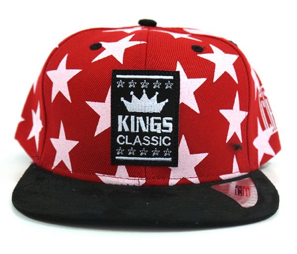 Boné Aba Reta Kings Sneakers Preto e Vermelho