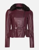 JAQUETA LEATHER ACINTURADA AMARO