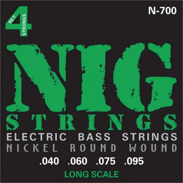 ENCORDOAMENTO PARA CONTRABAIXO NIG N700 040” DE 4 CORDAS