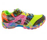 Tênis Asics Gel Noosa Tri 8 Laranja, Rosa e Verde ( replica )