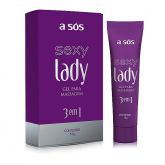 Gel Excitante, Adstringente e Lubrificante Sexy Lady 3 em 1 - 15g