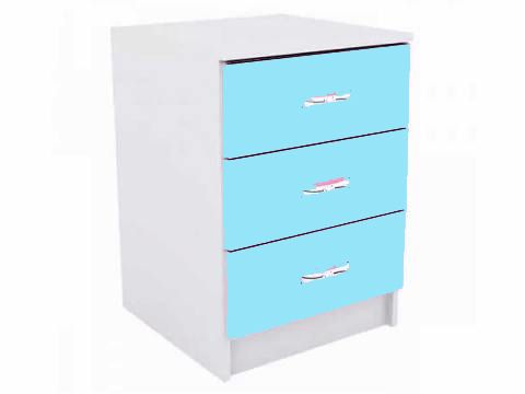 Criado Quissama 3G Branco com Azul AS Moveis