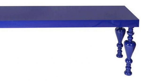 Mesa de Jantar e Lateral Laca Azul