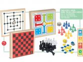 JOGO 4 EM 1 - XADREZ DAMA TRILHA E LUDO
