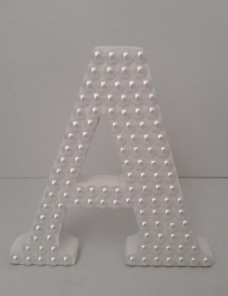 Letras de MDF com Pérolas
