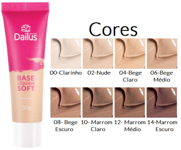 Base Líquida Soft Dailus Cor 04 Bege Claro