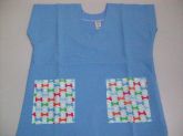 Blusa de pijama cirúrgico na tonalidade azul