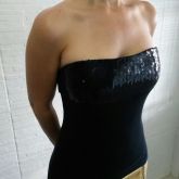 Blusa Preta em Malha Tomara que Caia