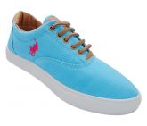 Tênis Polo Ralph Lauren Vaugh Azul Bebê e Rosa