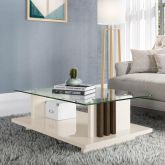 Mesa de Centro Frizz Off White.Savana Madetec