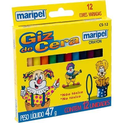 GIZ DE CERA C/12 CORES MARIPEL
