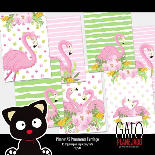 Arquivo Digital - Planner A5  Flamingo