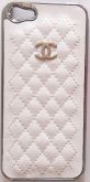 CASE CHANEL COURO BRANCA PARA IPHONE 5 E 5S