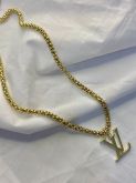 *colar feminino Luís vitton de aço inoxidável