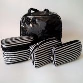 NÉCESSAIRE FEMININA KIT COM 4 PEÇAS