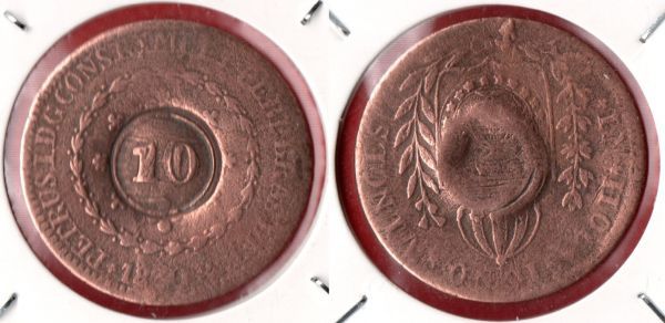 C594 -  20 Réis Carimbo de 10 -1830R