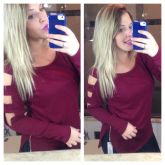 Blusa Marsala Abertura ombro
