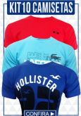 Kit com 10 camisetas masculinas | Atacado