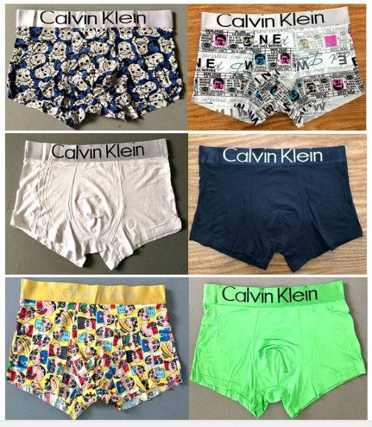 Cuecas lisa e estampadas Calvin Klein QUALIDADE DE ORIGINAL - 50 peças