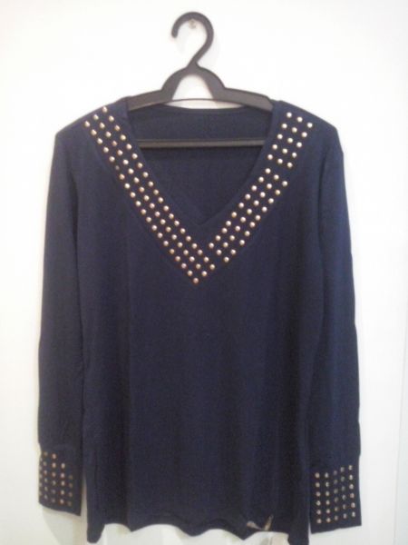 BLUSA DE MALHA  TAXA  DOURADA