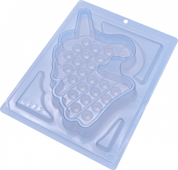 Forma de Silicone 3 Partes Pop It Unicórnio.