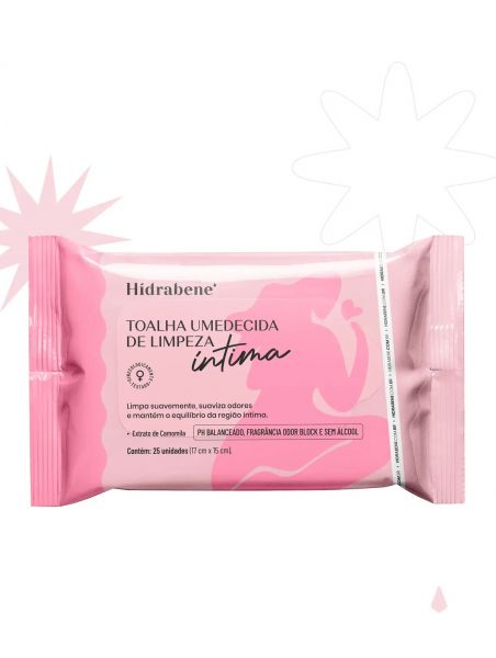 TOALHA UMEDECIDA DE LIMPEZA ÍNTIMA - HIDRABENE