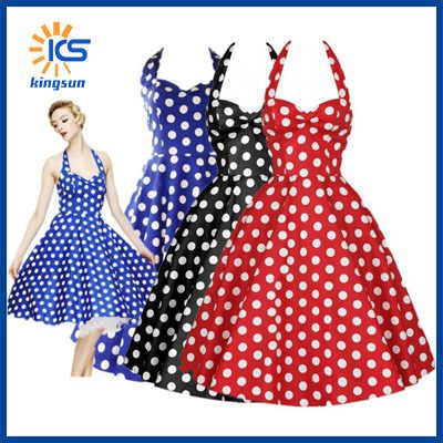 Vestido de bolinha Rock a Billy 50 s