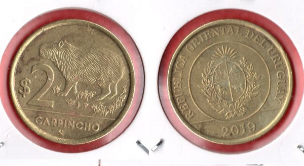 MDFAU URUGUAI - 2 Pesos 2019 CARPINCHO