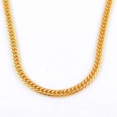 ouro / aço titânio colar de prata cadeia de moda masculina simples #01918602