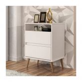 Mesa de Cabeceira Lotus 2G1N Off White J A Moveis