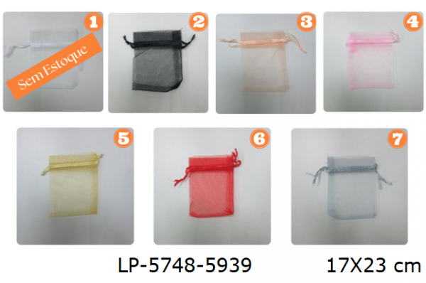 Embalagem Organza 7- 17x23 cm PT