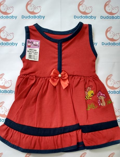 Vestido sem manga Abelha - Tam. P