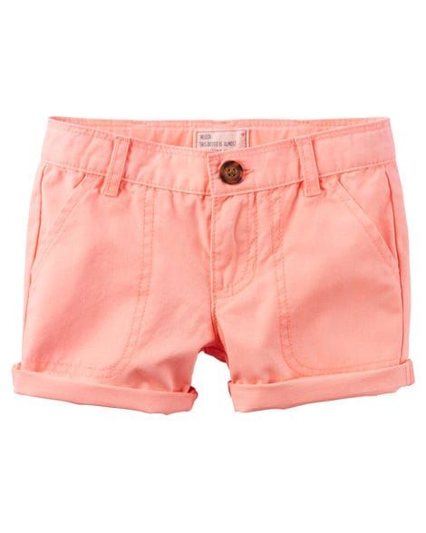 FC432- Carter's Short Sarja Laranja Neon 5T (4-5anos)