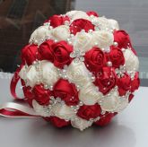 Buquê Rosas Champanhe e Vermelho
