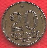 BX184 - 0,20 1942 Níquel Rosa -3.007.000