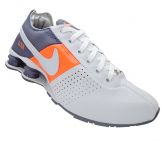 Tênis Nike Shox Deliver Branco Laranja e Azul Marinho