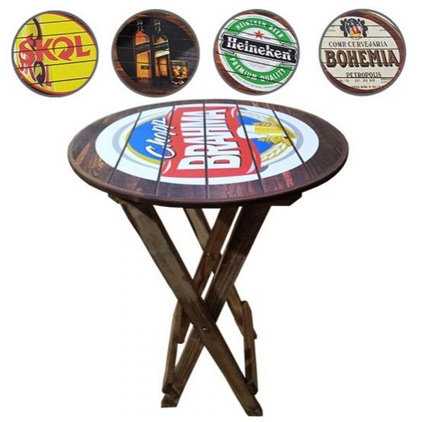Mesa para bar bistrô com dois bancos