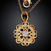 Colar de ouro 24K Luxury AAA Zircon Ms Plating