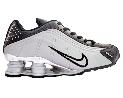 Tênis Nike Shox R4 Cromado Prata e Preto MOD:11140