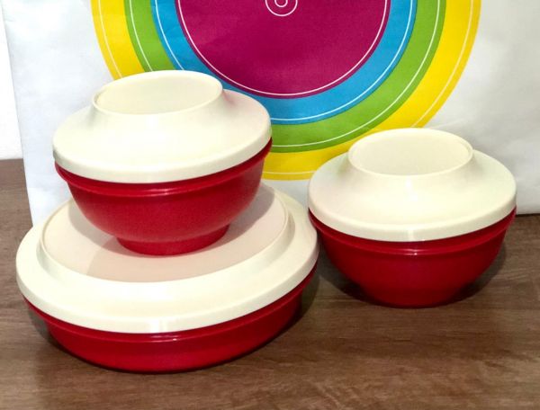 Tupperware Actualite Facilita 500ml +2 Bowls Actualite 330ml cada