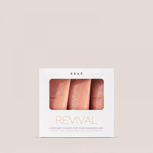 REVIVAL BRAÉ - KIT TRAVEL SIZE SHAMPOO + CONDICIONADOR + MÁSCARA RECONSTRUÇÃO PROFUNDA