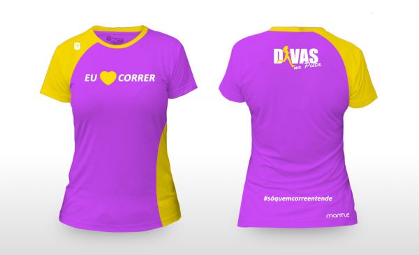 Blusa Feminina Baby Look "Eu Amo Correr"