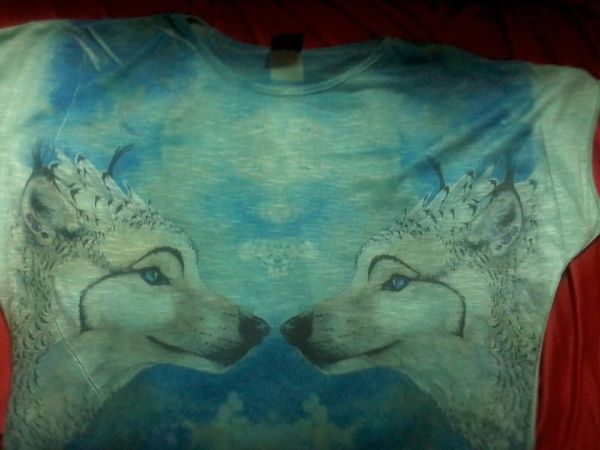 blusa leve azul/verde M