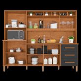 Kit Cozinha Angelina Prime Frisada 9P3G Visualizacao Interna Imop