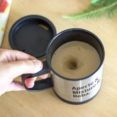 Caneca Mixer de Aço Inox com Tampa - 380ml