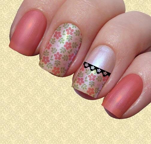 Películas para Unhas modelo Flores Delicadas