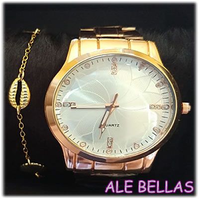 Kit Relógio Feminino com Pulseira Elegante