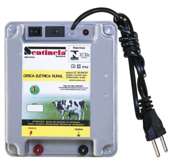 ELETRIFICADOR CERCA C/REG 150,00 SENTINELA